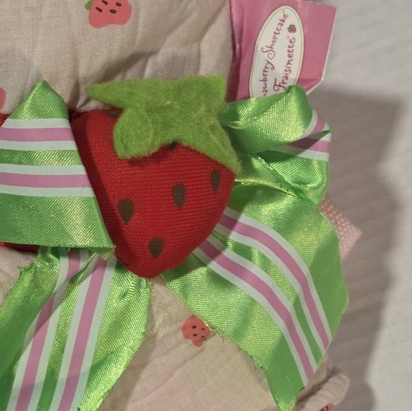 Rare Vintage 2004 Strawberry Shortcake Backpack Head Plush Zip Up Pouch Pink - Picture 7 of 9